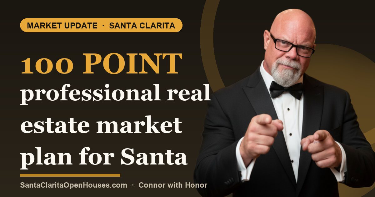 100 point professional real estate market plan for Santa Clarita homes in 2025