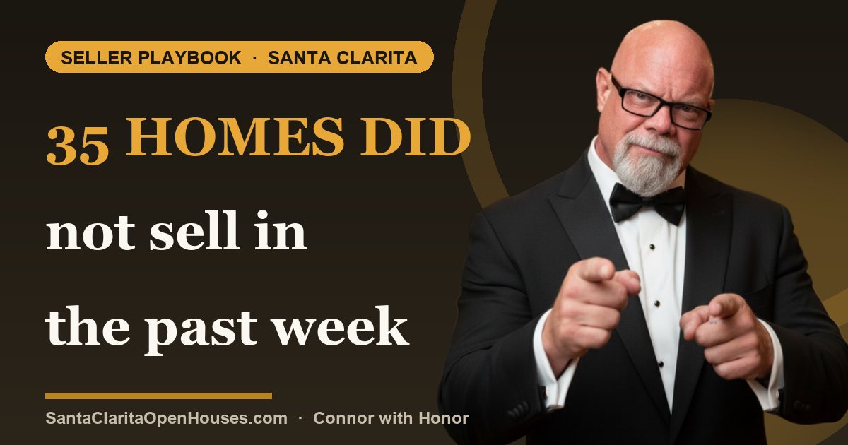 35 homes did not sell in the past week in Santa Clarita Valley I know why