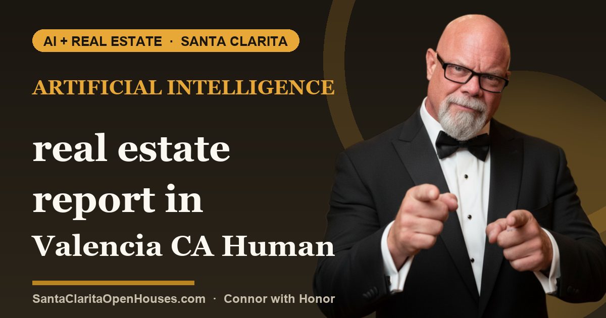 Artificial Intelligence real estate report in Valencia CA Human Initiated