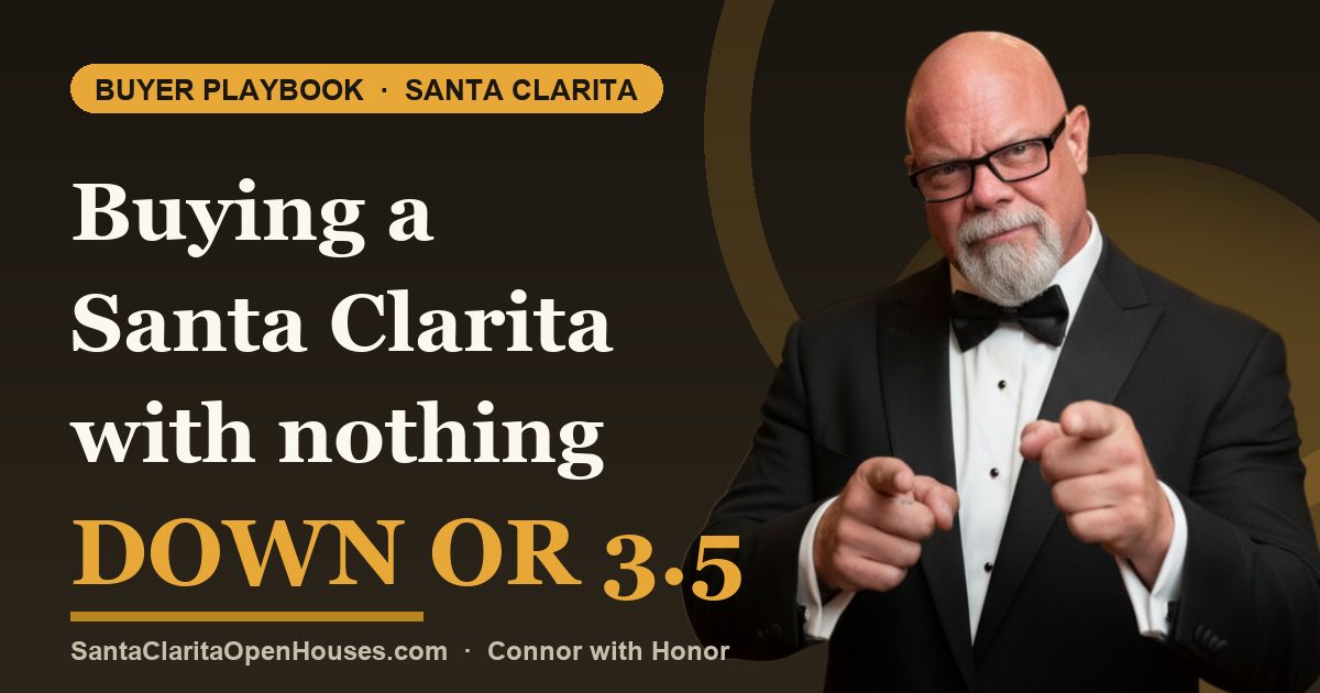 Buying a Santa Clarita with nothing down or 3.5 percent down check access