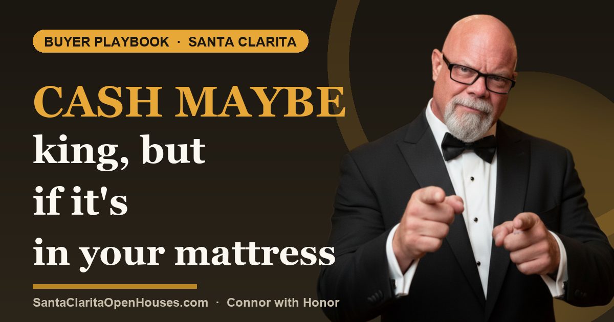 Cash maybe king, but if it's in your mattress it will pose a problem with buying