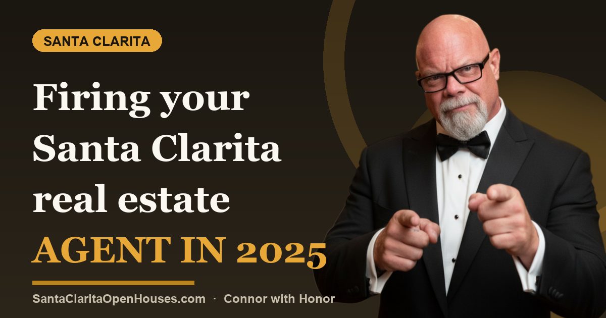 Firing your Santa Clarita real estate agent in 2025, you would not be alone!