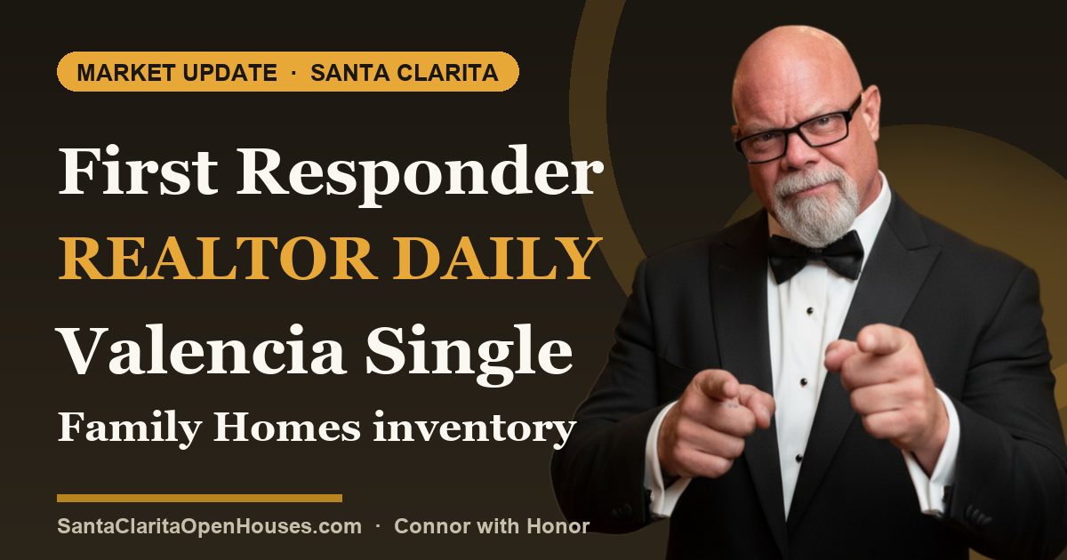 First Responder Realtor daily Valencia Single Family Homes inventory update 289