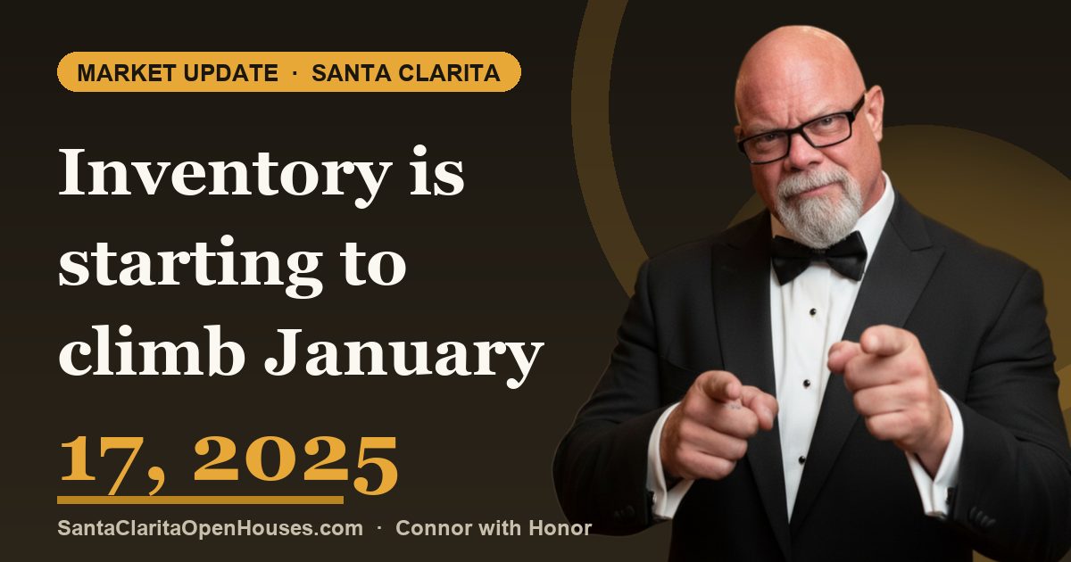 Inventory is starting to climb January 17, 2025 in the Santa Clarita Valley