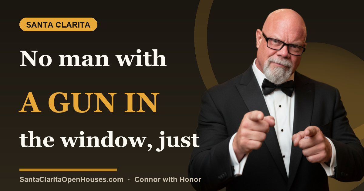 No man with a gun in the window, just some dry rot noted