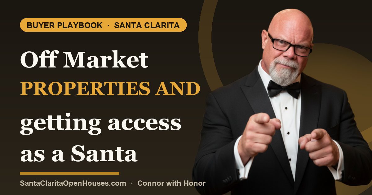 Off Market properties and getting access as a Santa Clarita home buyer ZoomMeSCV
