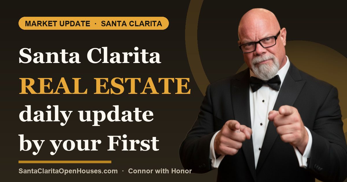 Santa Clarita real estate daily update by your First Responder Realtor 295-2024