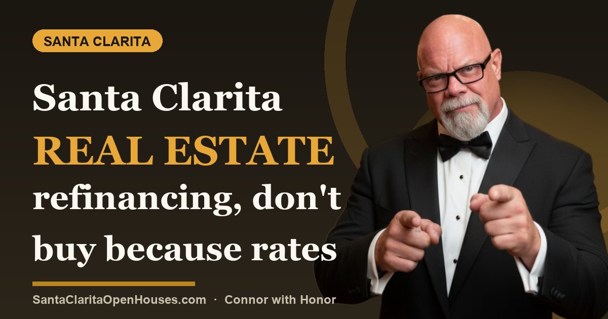 Santa Clarita real estate refinancing, don't buy because rates may come down