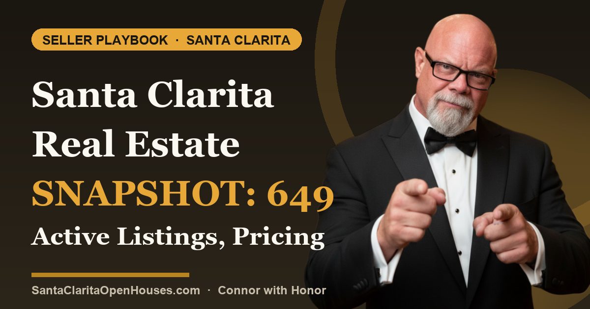 Santa Clarita Real Estate Snapshot: 649 Active Listings, Pricing Steady, 11/2025