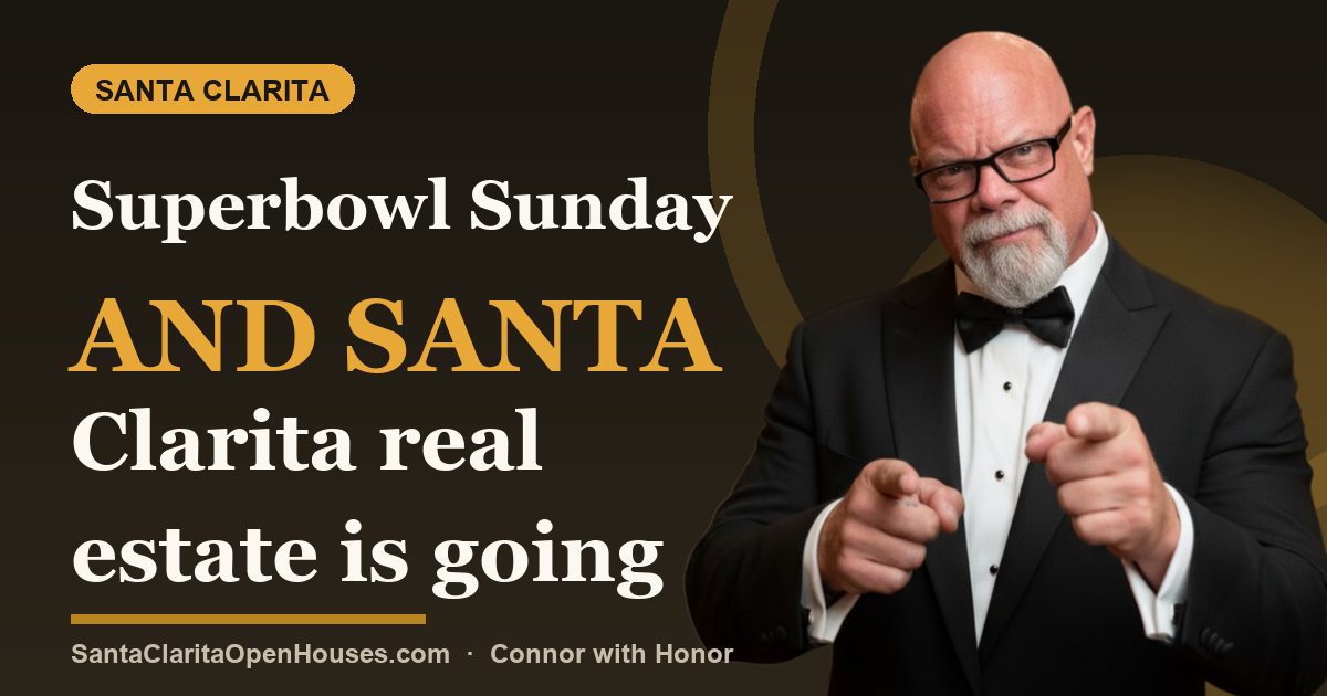 Superbowl Sunday and Santa Clarita real estate is going to have to wait for most