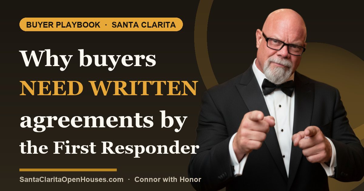 Why buyers need written agreements by the First Responder Realtor