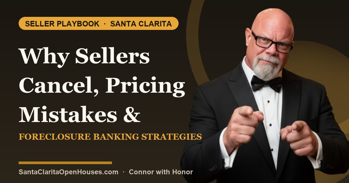 Why Sellers Cancel, Pricing Mistakes & Foreclosure Banking Strategies SCV Cities